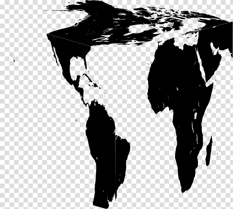 Earth Silhouette Black and white, earth transparent background PNG clipart
