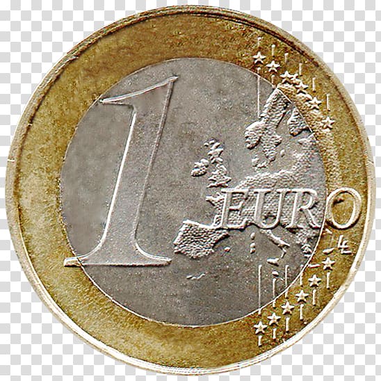 France Currency 1 euro coin 1 euro coin, euro transparent background PNG clipart