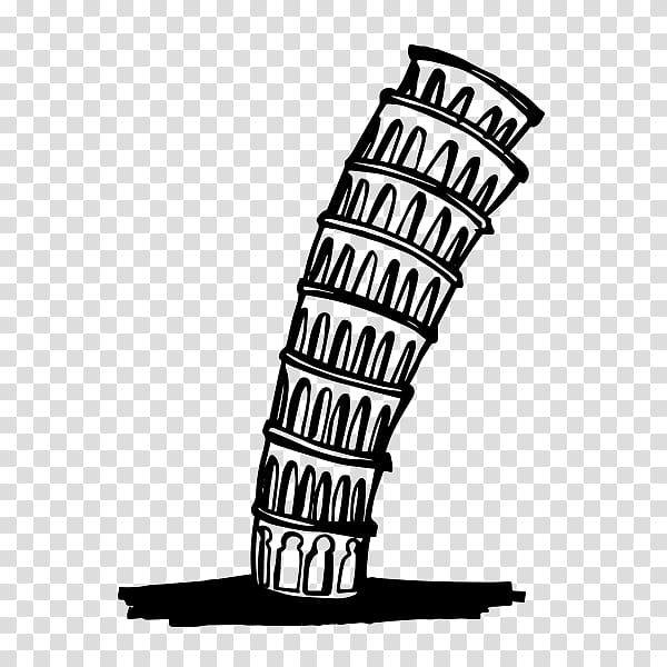 Leaning Tower of Pisa Eiffel Tower Silhouette Skyline, eiffel tower transparent background PNG clipart