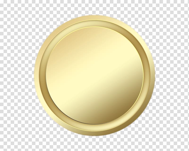 round gold frame illustration, Blank Golden Seal transparent background PNG clipart