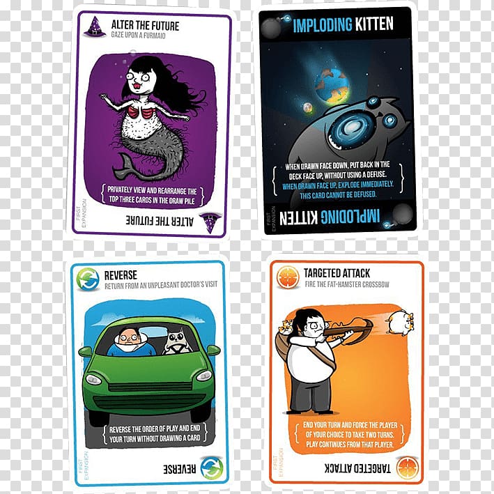 Exploding Kittens Card game Playing card Player, card game transparent background PNG clipart