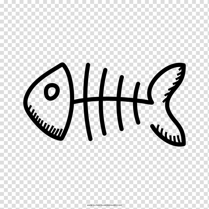 Drawing Fish bone Coloring book Skeleton, fish transparent background PNG clipart