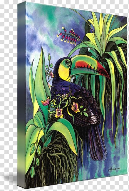 Macaw Modern art Beak Fauna Painting, Keelbilled Toucan transparent background PNG clipart