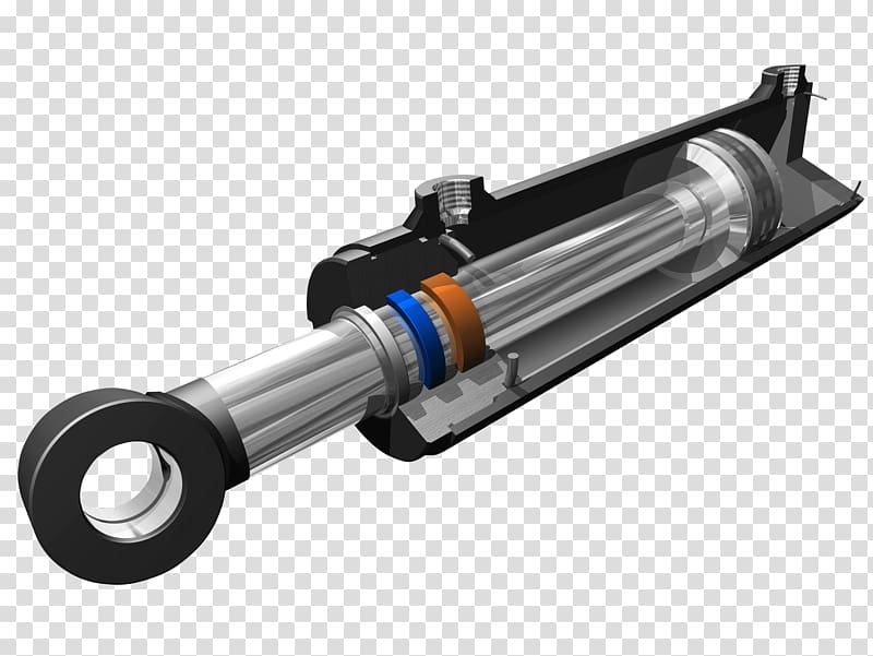 Hydraulic cylinder Hydraulics Piston Hydraulic drive system Actuator, joint transparent background PNG clipart