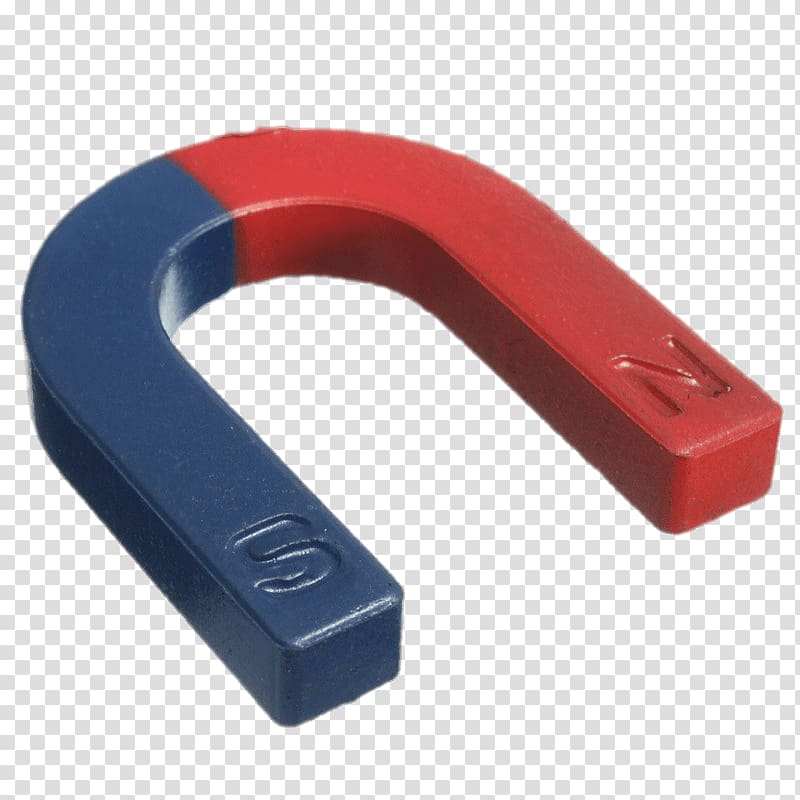 red and blue magnet, Red and Blue Horseshoe Magnet transparent background PNG clipart