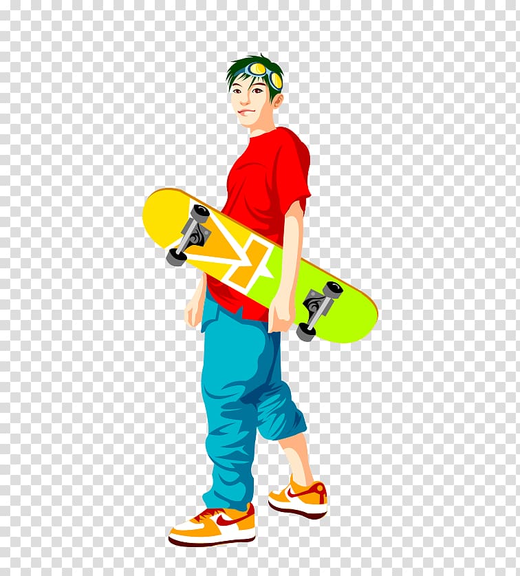 Skateboarding Roller skating Silhouette, Cool boy transparent background PNG clipart