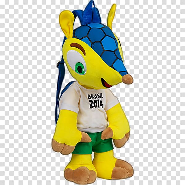 2014 FIFA World Cup Plush Mascot Fuleco Stuffed Animals & Cuddly Toys, meme da copa 2018 transparent background PNG clipart