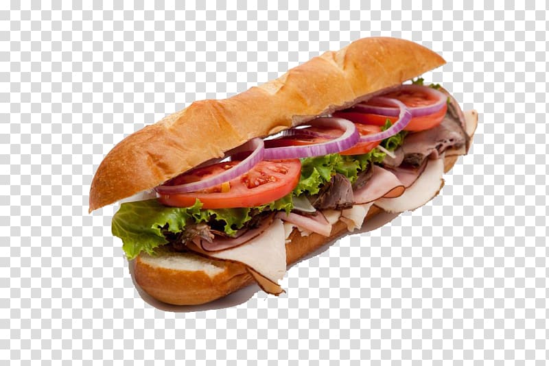ham sandwich, Submarine sandwich Cheesesteak Roast beef sandwich Club sandwich Delicatessen, sandwich transparent background PNG clipart