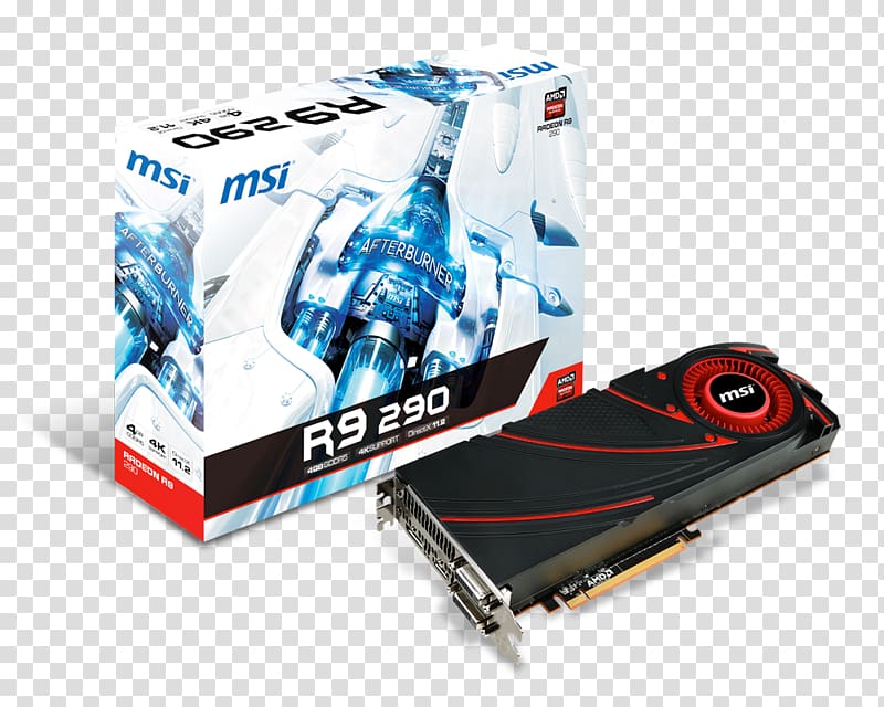 Graphics Cards & Video Adapters AMD Radeon Rx 200 series GDDR5 SDRAM Overclocking, stereoscopic graphics transparent background PNG clipart
