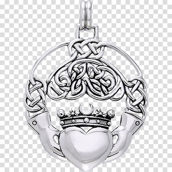 Locket Claddagh ring Earring Silver, silver transparent background PNG clipart