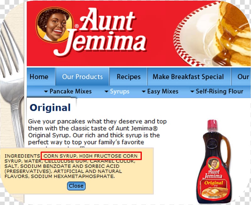 Pancake High-fructose corn syrup Aunt Jemima, health transparent background PNG clipart