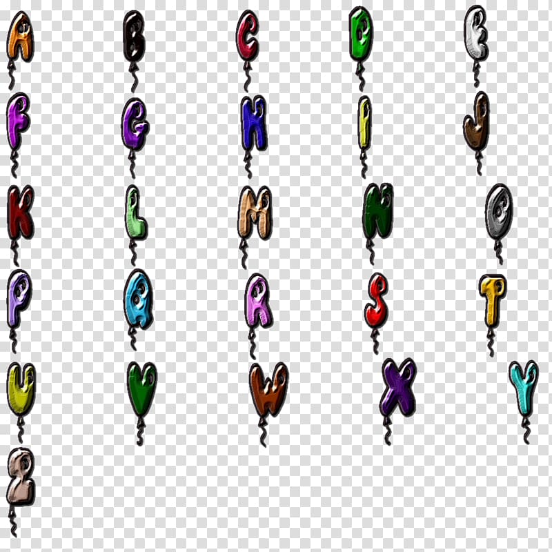 Bead Body Jewellery, creative alphanumeric transparent background PNG clipart