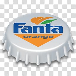 Fanta orange logo, Fanta Bottle Cap transparent background PNG clipart