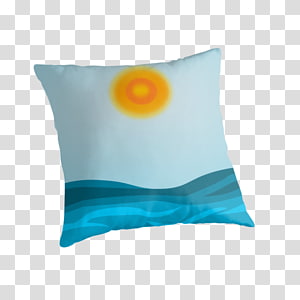 Cushion Throw Pillows, sun with wave transparent background PNG clipart thumbnail