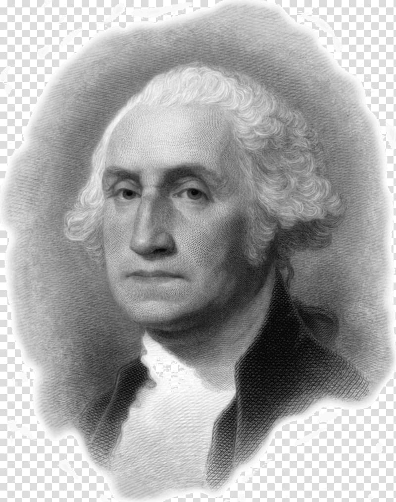 George Washington Lansdowne portrait President of the United States Black and white, punish transparent background PNG clipart