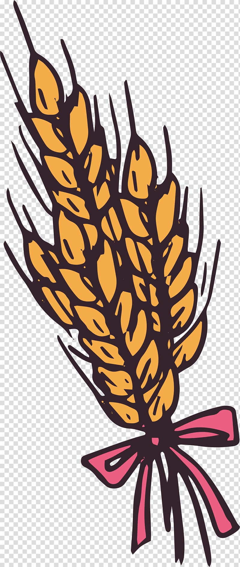 Wheat beer Oktoberfest , Hand painted golden wheat transparent background PNG clipart