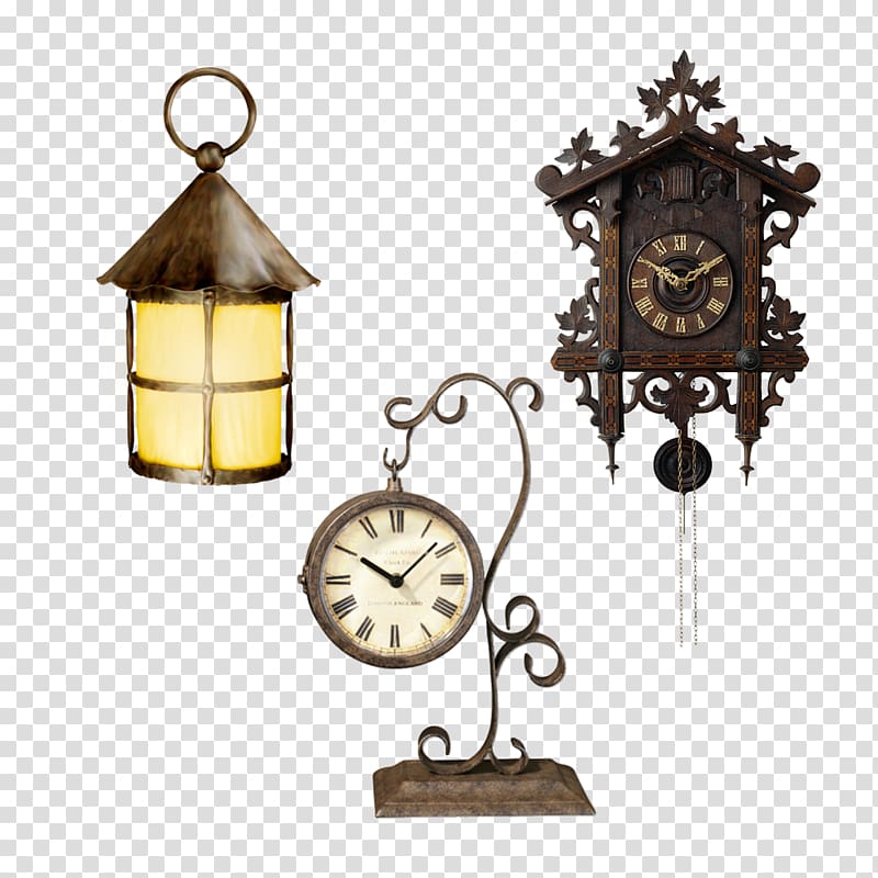 Cuckoo clock Antique, On the beach period pendulum and light do not cut material transparent background PNG clipart