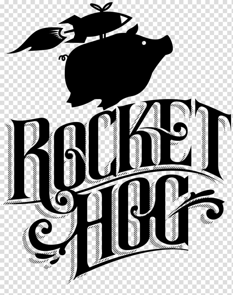Logo Rocket Hog Wordmark Brand Font, stench flying transparent background PNG clipart
