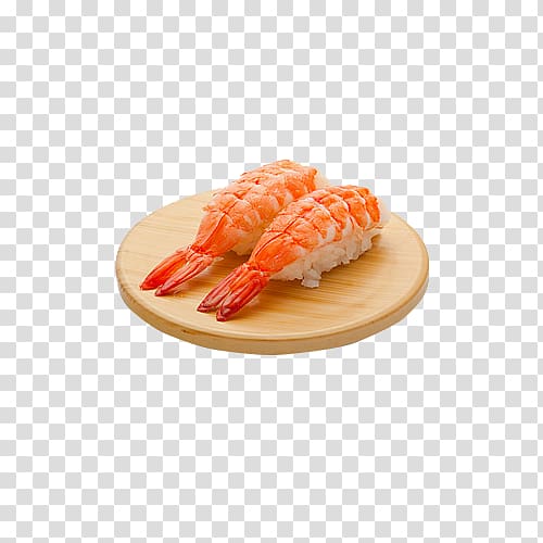 California roll Sushi Shrimp, plate of shrimp transparent background PNG clipart