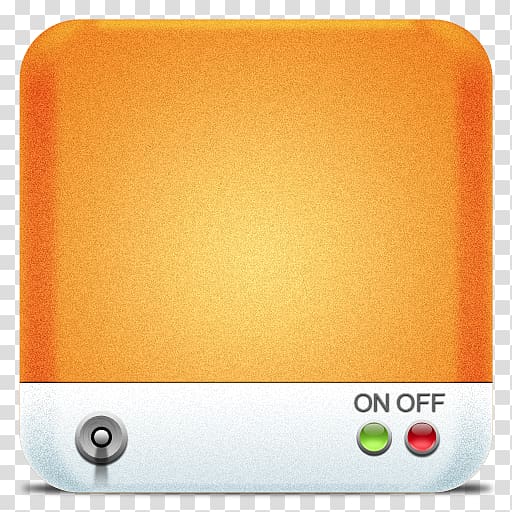 orange and gray wirelss device, orange electronics, Drives External transparent background PNG clipart