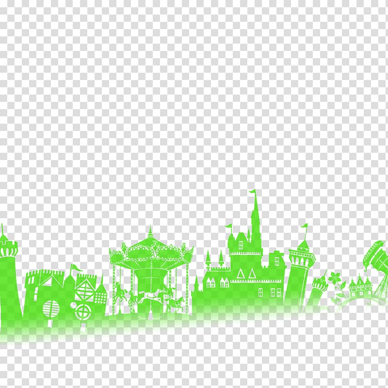 Adobe Illustrator, Green border city transparent background PNG clipart