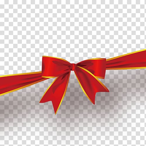 Ribbon Christmas Shoelace knot Red, Christmas bow transparent background PNG clipart