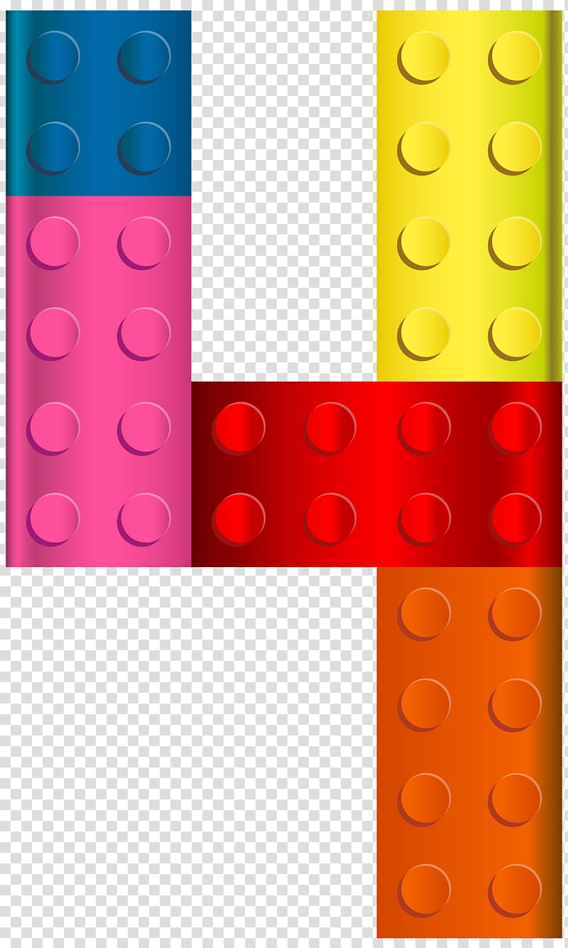 multicolored bricks 4 number illustration, LEGO , Lego Number Four transparent background PNG clipart