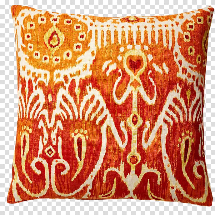 Orange Throw Pillows Textile Curtain, orange transparent background PNG clipart