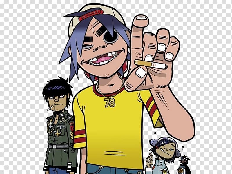 2-D Gorillaz Noodle Artist, Gorilaz transparent background PNG clipart