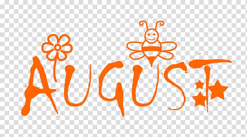 august with flower bee stars., others transparent background PNG clipart