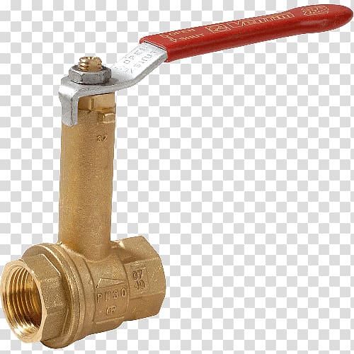 Brass Ball valve Gas Liquid, Brass transparent background PNG clipart