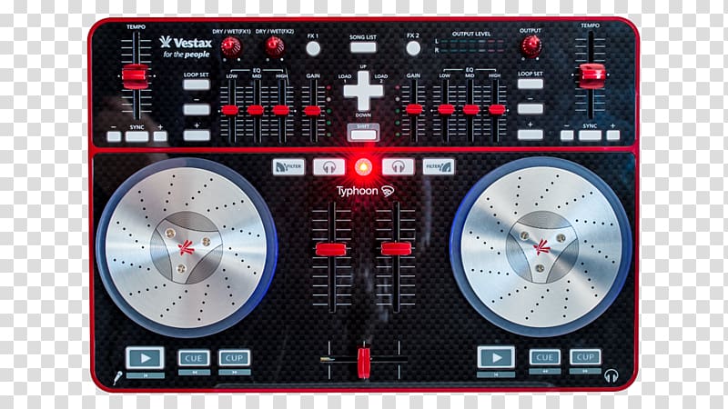 DJ controller Vestax Typhoon Virtual DJ DJ mixer, musical instruments transparent background PNG clipart