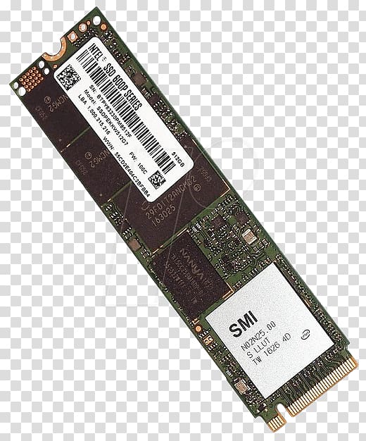 Flash memory Intel Solid-state drive PCI Express M.2, intel transparent background PNG clipart