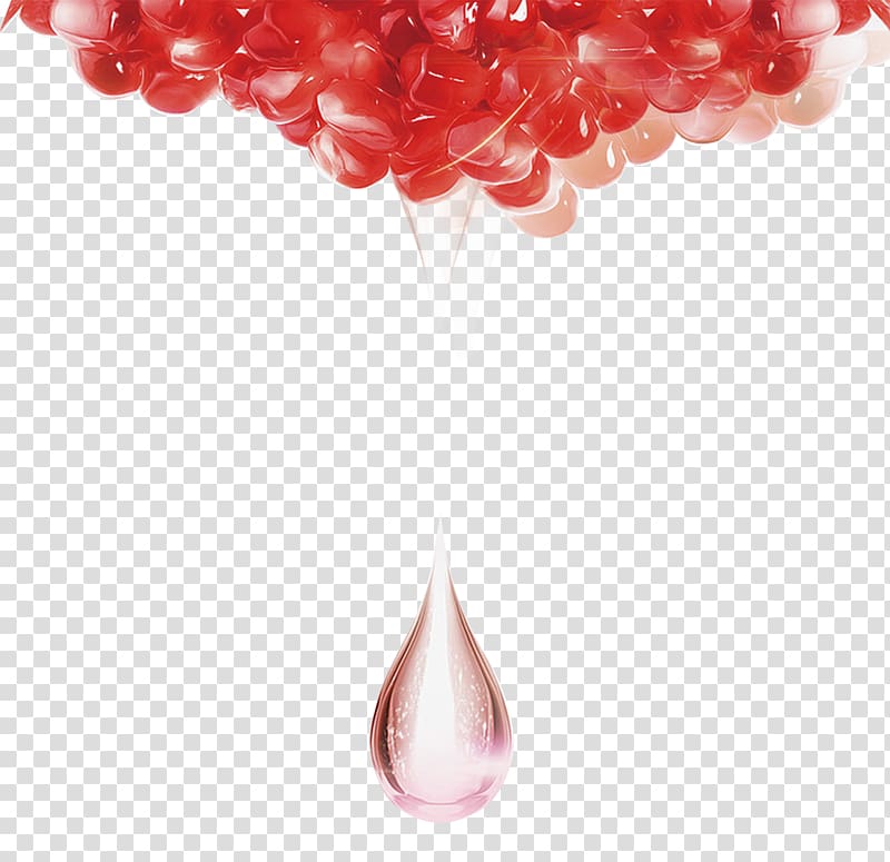 pink water drop , Pomegranate juice, Pomegranate transparent background PNG clipart