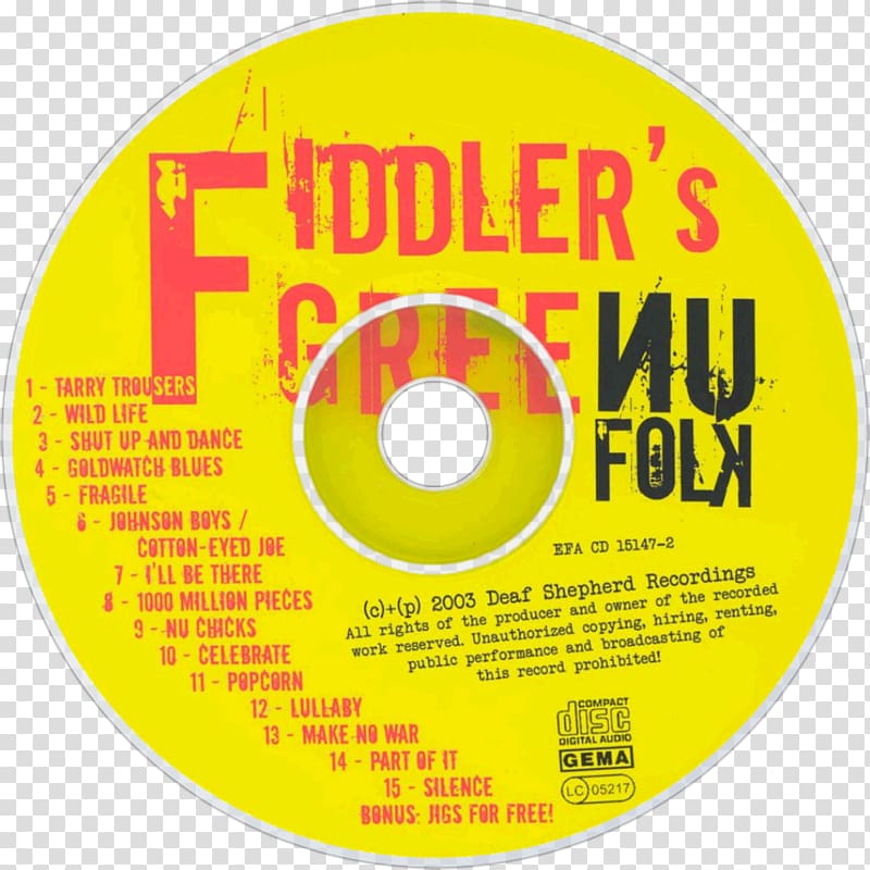 Compact disc Nu Folk Fiddler's Green Optical disc packaging GeenStijl, folk Music transparent background PNG clipart