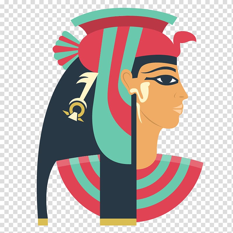 Egyptian Pharaoh illustration, Alexandria Ancient Egypt Ptolemaic dynasty Pharaoh Egyptian language, Egyptian People female side transparent background PNG clipart