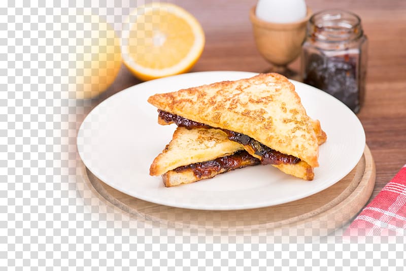 Breakfast sandwich French toast Full breakfast, French Toast transparent background PNG clipart