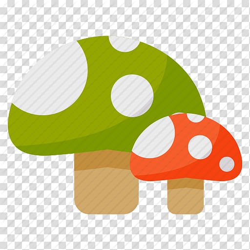 Flat design Cartoon Illustration, Cartoon Mushrooms transparent background PNG clipart