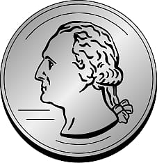 Quarter Coin , us coins transparent background PNG clipart