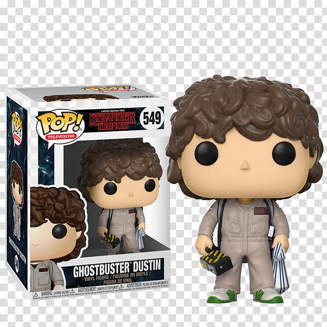 Funko Pop Stranger Things Figure Pop Television: ST S2, Dustin Ghostbusters Funko Pop Television Stranger Things Eleven Toy With Eggoschase Stranger Things, Season 2, Stranger Things Ghostbusters transparent background PNG clipart