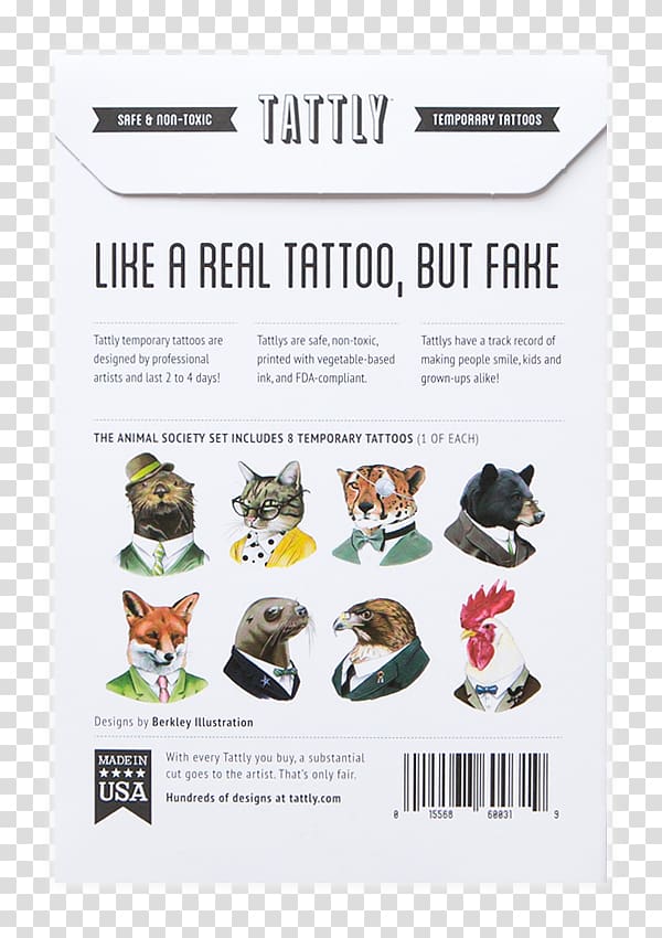 Tattly Abziehtattoo Tattoo convention Cat, Animal Societies transparent background PNG clipart