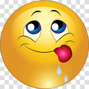 Yummy and hungry Emoji face on transparent background PNG