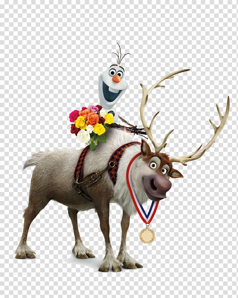 Disney Frozen Olaf and Sven smiling illustration, Kristoff Elsa Anna Olaf, Frozen Sven transparent background PNG clipart