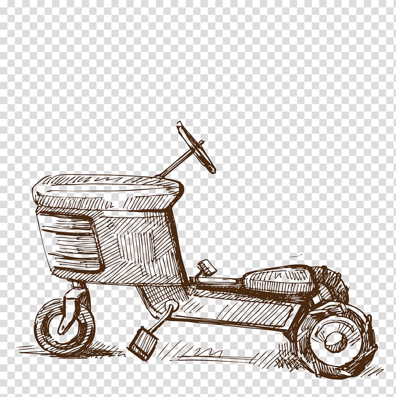 Toy soldier Model car Child, Hand-drawn tractor transparent background PNG clipart