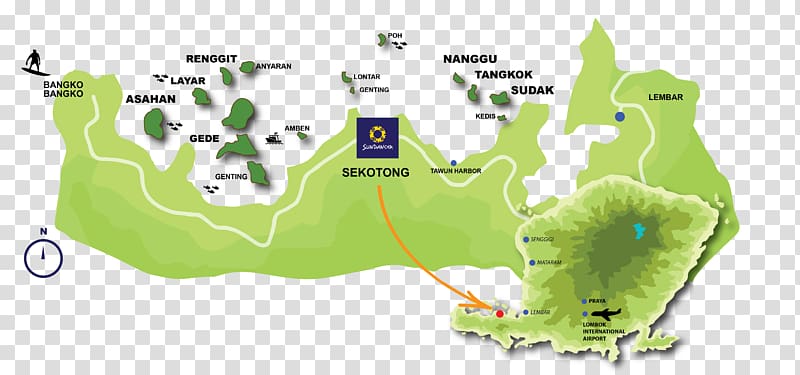 Mataram Sundancer Resort And Spa Sekotong Location Senggigi Map, lombok transparent background PNG clipart