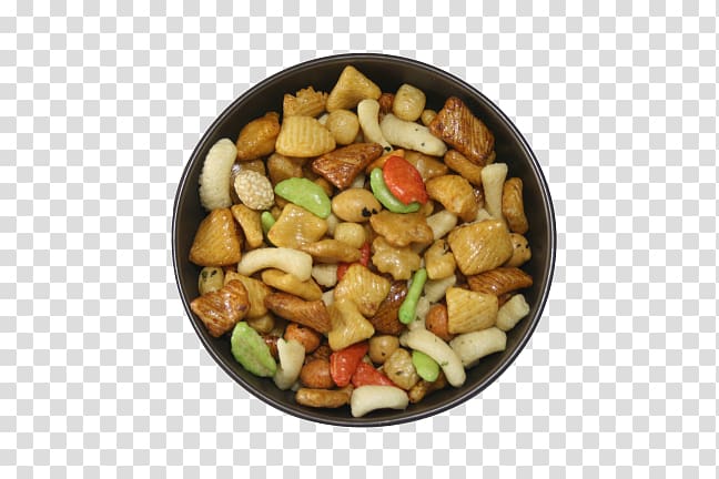 Vegetarian cuisine Mixed nuts Recipe Food Mixture, Rice Cracker transparent background PNG clipart