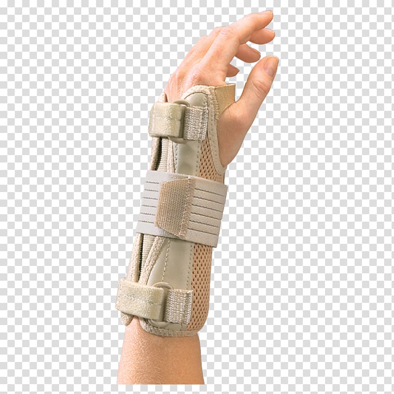 Thumb Wrist brace Carpal tunnel Arm, stabilize transparent background PNG clipart