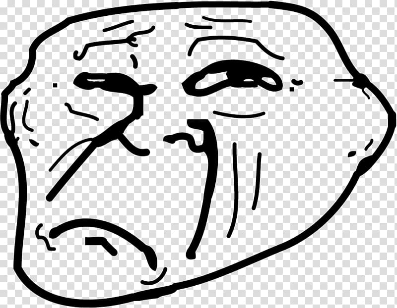 Trollface Internet troll Rage comic Sadness, man crying transparent background PNG clipart