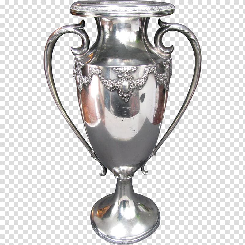 Trophy Silver Award Plating Cup, silver plate transparent background PNG clipart