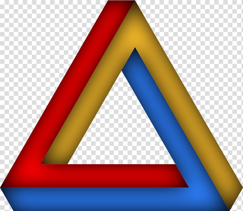 Penrose triangle Geometry Equilateral triangle, triangle transparent background PNG clipart